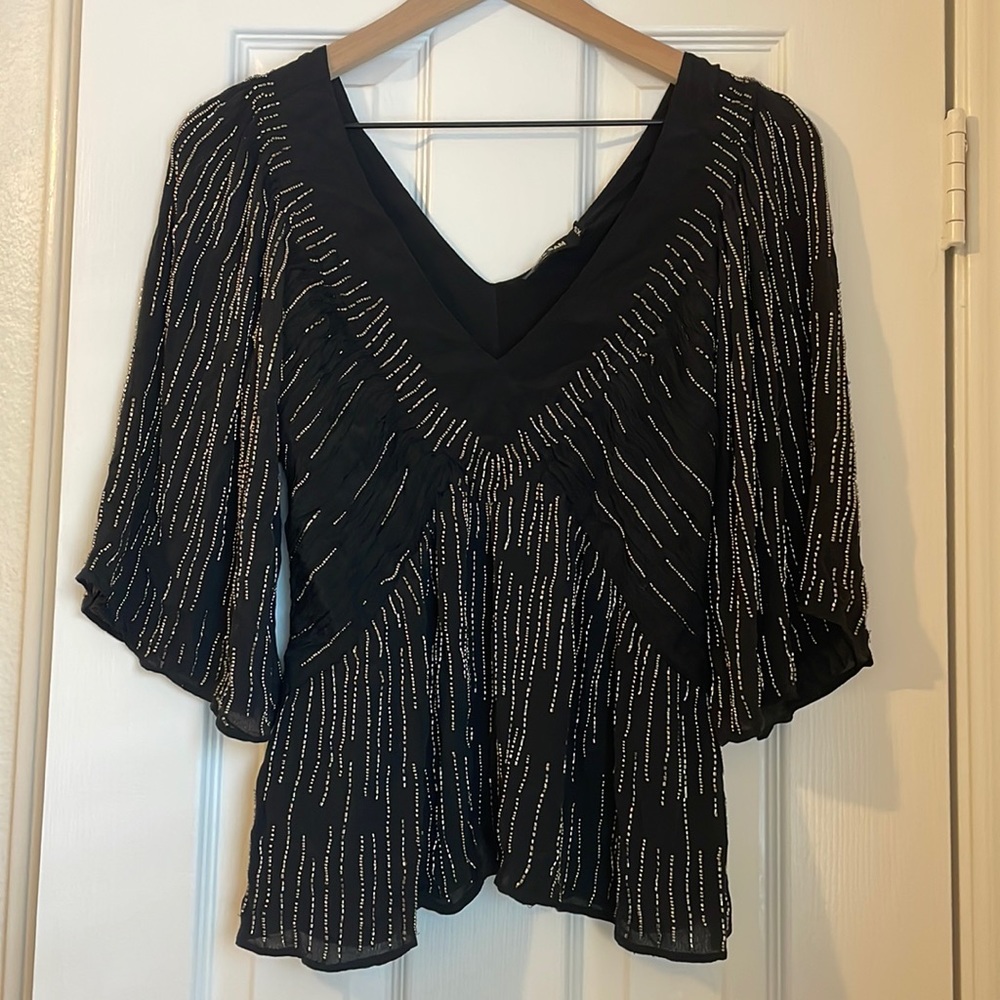 Embellished Flowy Blouse